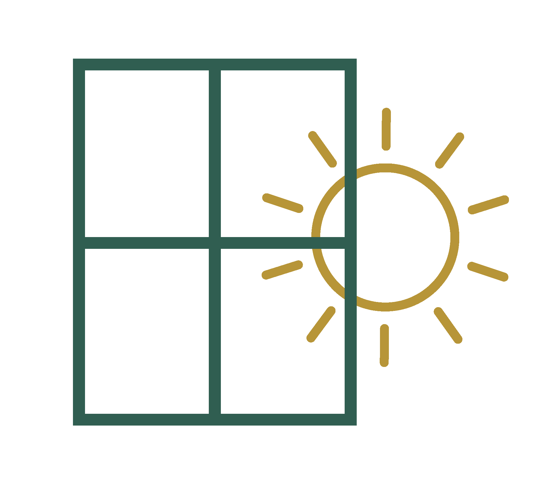 Indirect sunlight plant care icon
